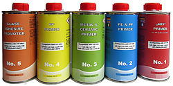 Primer für UV Tinte zum vorbehandeln von Polypropylen, Polyethylen, Metall, Keramik und Glas